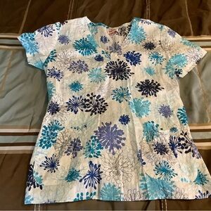 White cross scrub top